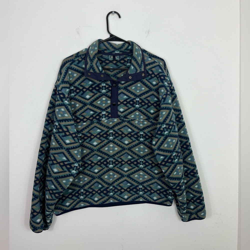 Vintage Woolrich Snap Fleece Made in USA Sz M